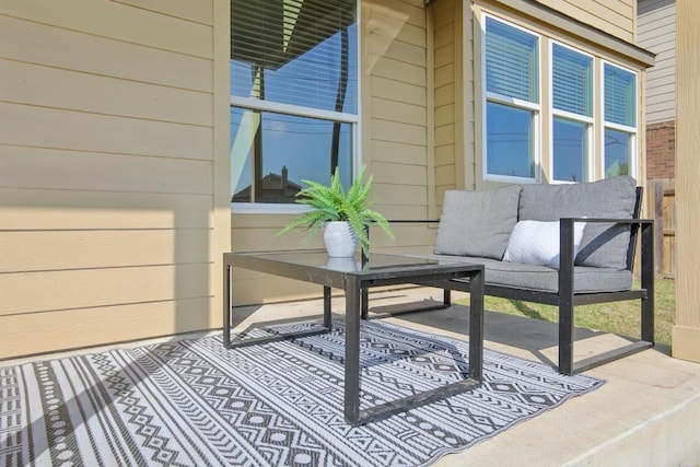 balcony with a patio