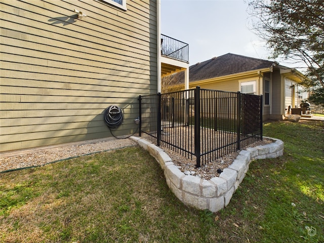 view of home's exterior featuring a yard