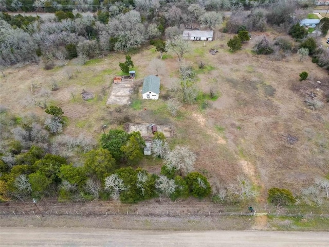 bird's eye view with a rural view