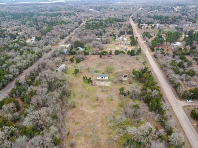 aerial view with a rural view