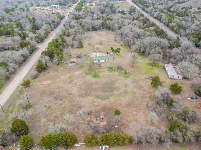 aerial view featuring a rural view