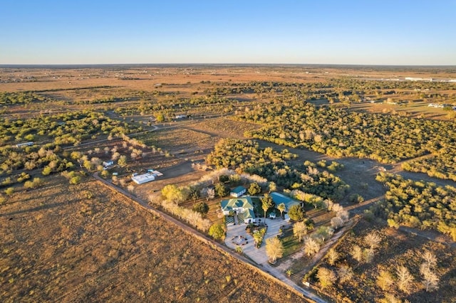 drone / aerial view featuring a rural view