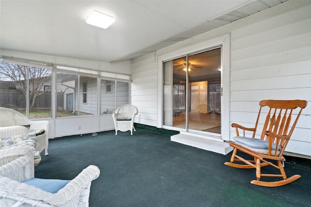 view of sunroom