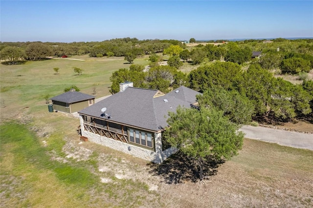 drone / aerial view featuring a rural view