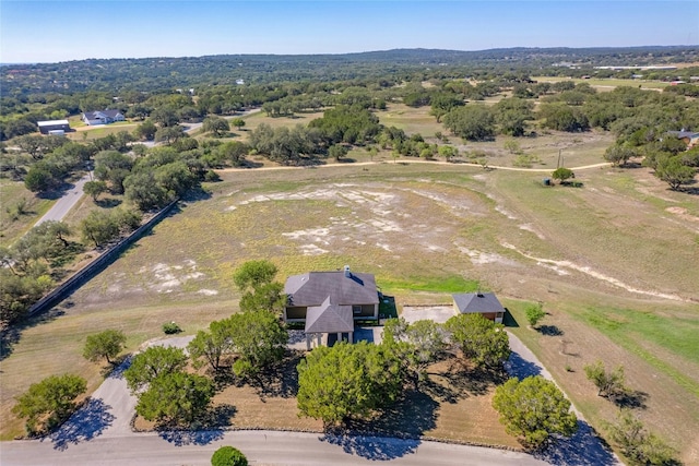 aerial view with a rural view