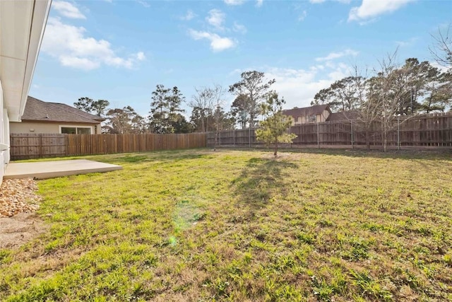 view of yard featuring a patio