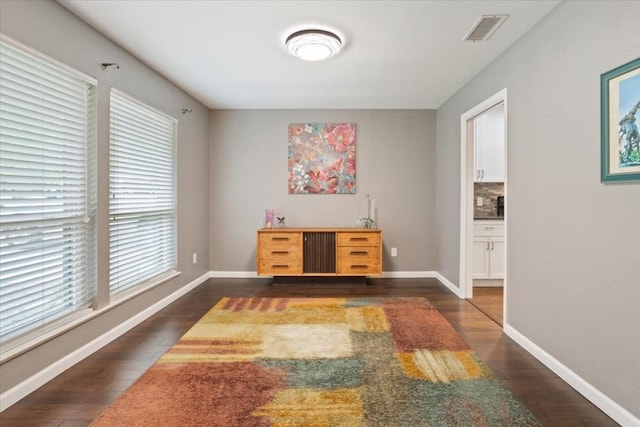 interior space featuring dark hardwood / wood-style floors