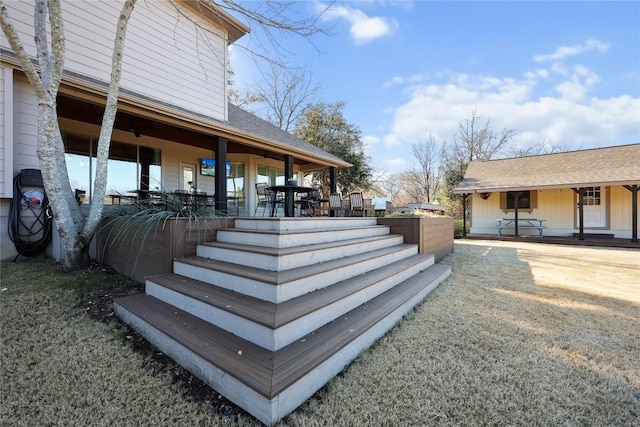 view of wooden deck