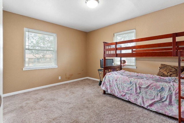 view of carpeted bedroom