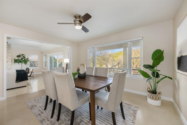 dining room featuring a healthy amount of sunlight