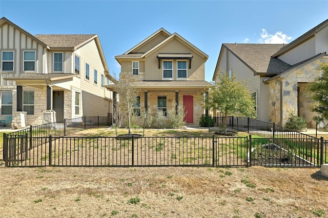 view of front of property with a porch