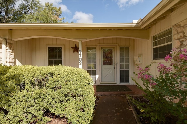 view of doorway to property