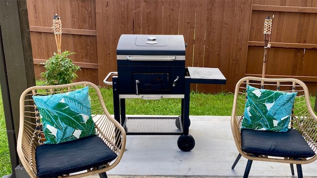 exterior space featuring grilling area