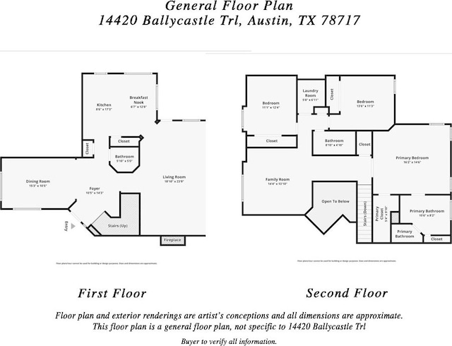 14420 Ballycastle Trl, Austin, TX 78717 - floor plan / room layout