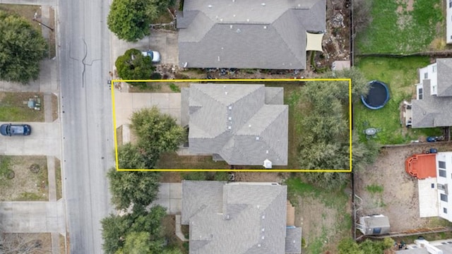 14420 Ballycastle Trl, Austin, TX 78717 - aerial view of property and surrounding area featuring property parcel outlined
