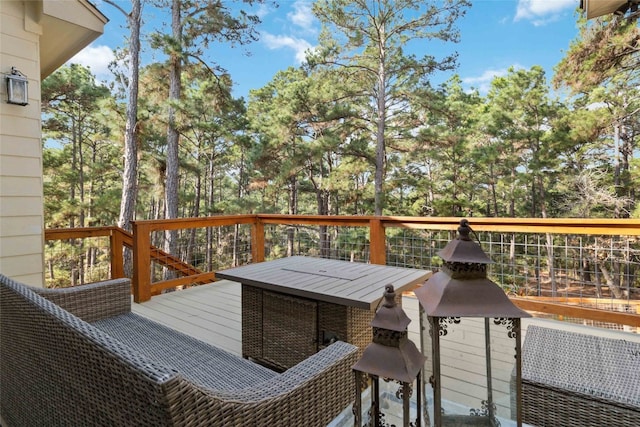 view of wooden terrace