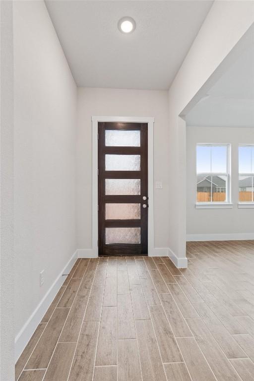 entryway featuring wood-type flooring