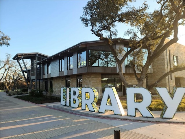 view of community sign