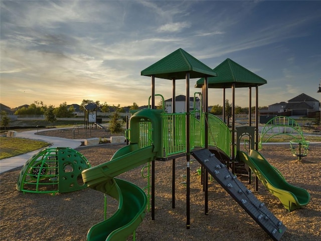 view of playground at dusk