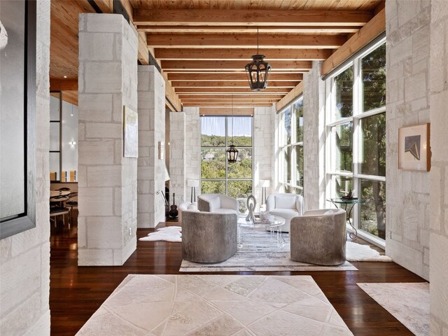 1200 Barton Creek Blvd Unit 35, Austin, TX 78735 - sunroom / solarium with beamed ceiling