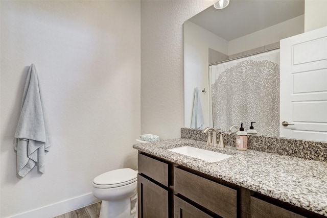 1801 Roseburg Dr Unit 29, Austin, TX 78754 - bathroom with hardwood / wood-style flooring, vanity, and toilet