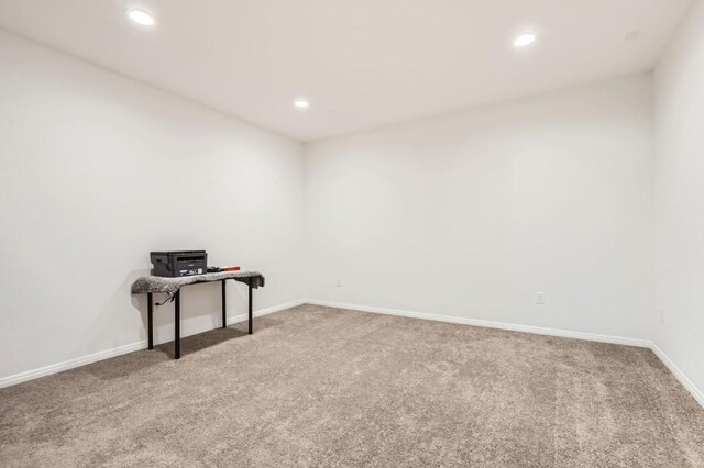 205 Audie Murphy Cir, Leander, TX 78641 - carpeted empty room with recessed lighting and baseboards