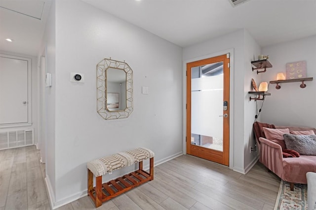 3601 Marcae Ct, Austin, TX 78704 - entryway featuring light wood-type flooring and recessed lighting