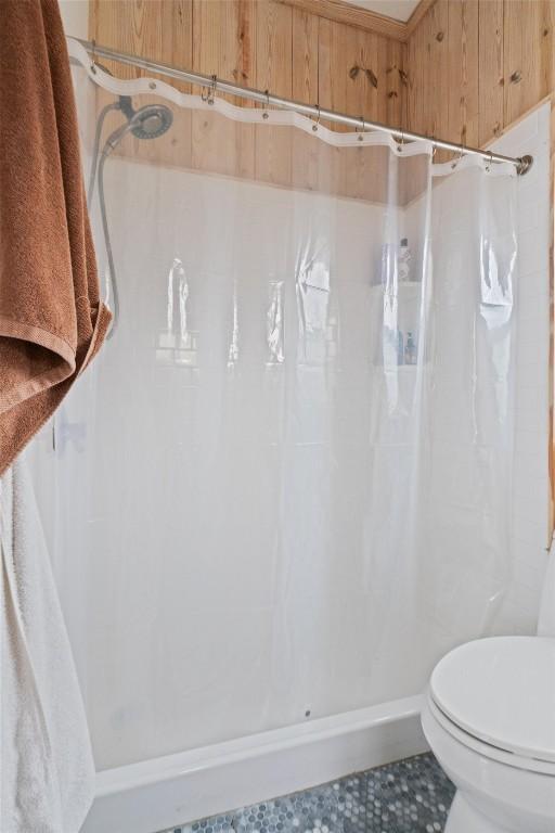 3601 Marcae Ct, Austin, TX 78704 - full bath with a stall shower and tile patterned floors