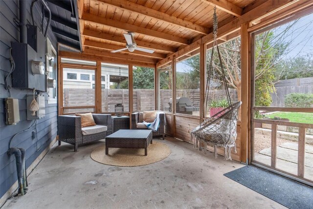 3601 Marcae Ct, Austin, TX 78704 - sunroom / solarium with plenty of natural light and ceiling fan