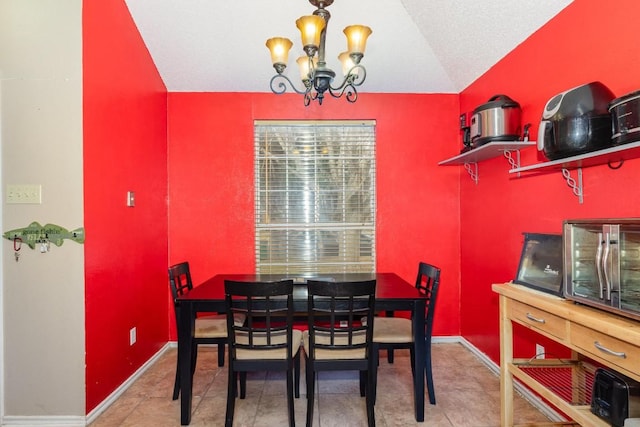 dining room featuring an inviting chandelier