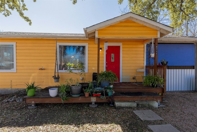 view of front of home