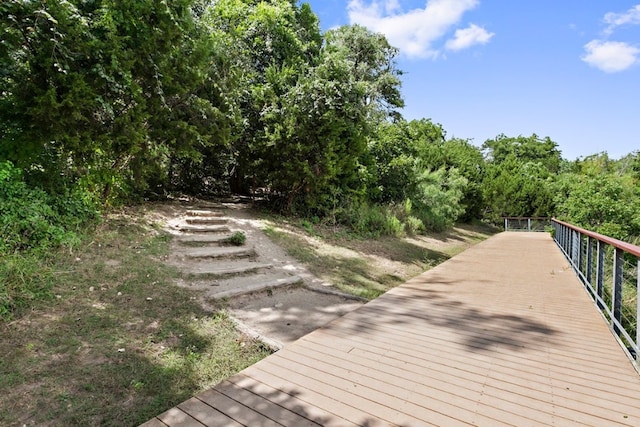 view of dock area