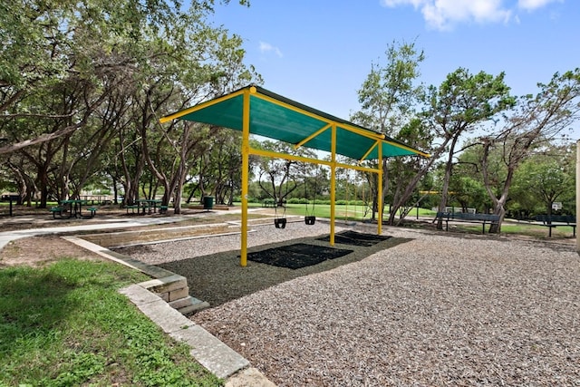 view of community with a playground