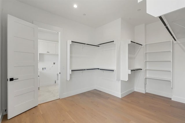 6101 Adhara Pass, Austin, TX 78730 - walk in closet with light wood-style flooring