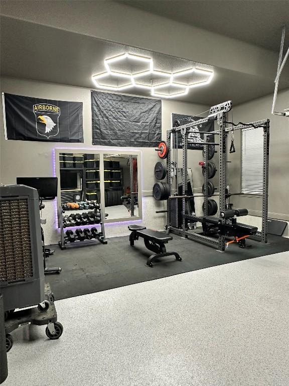 view of workout area