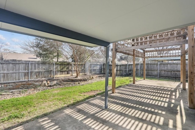 view of patio with a pergola