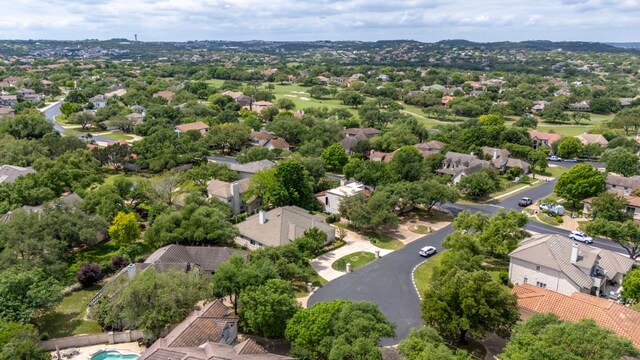 aerial view with a residential view