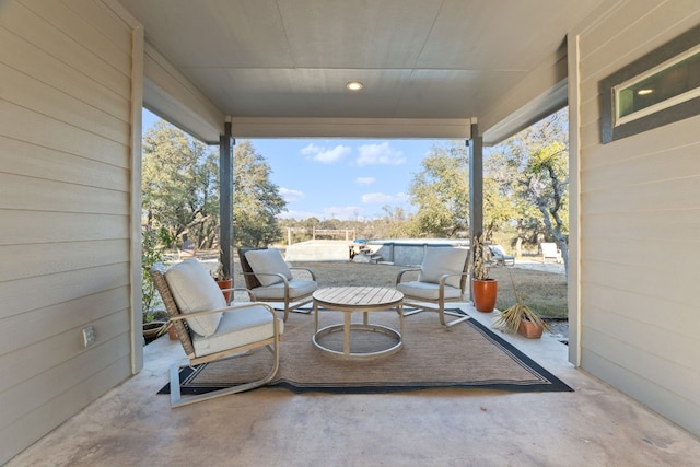 view of patio / terrace featuring an outdoor living space