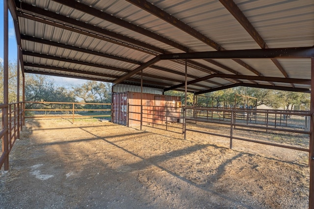 view of horse barn