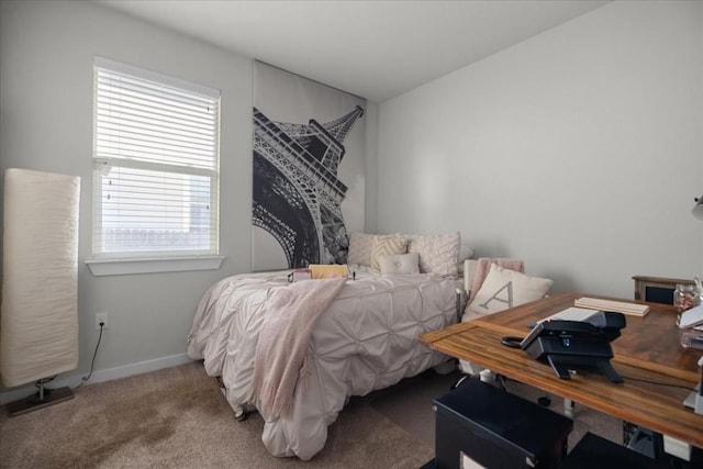 bedroom featuring carpet flooring