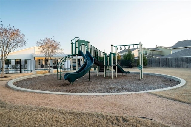 view of jungle gym