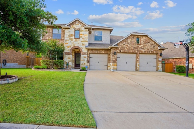 view of front of house with a front yard