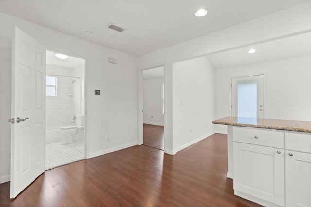 interior space featuring dark wood-type flooring