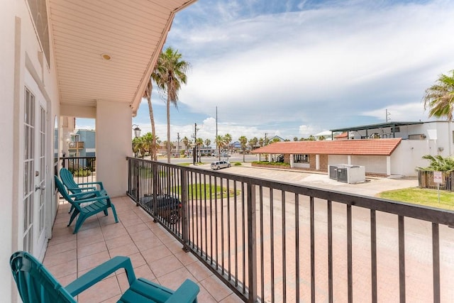 balcony with central AC