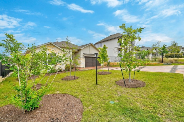 513 Elworth Path, Lakeway, TX 78738 - view of front of house with driveway, an attached garage, stone siding, stucco siding, and a residential view