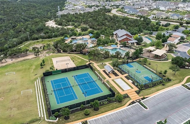 513 Elworth Path, Lakeway, TX 78738 - aerial view of a pool area