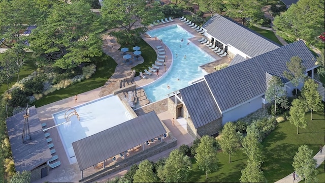 1420 Fm 967, Buda, TX 78610 - aerial view of property and surrounding area with a pool