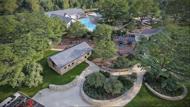 1420 Fm 967, Buda, TX 78610 - aerial overview of property's location featuring a pool area
