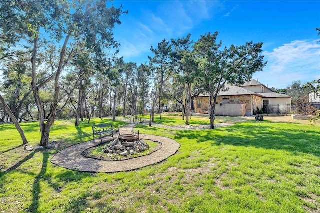 3701 Copper Ridge Ct, Austin, TX 78734 - view of yard featuring a fire pit