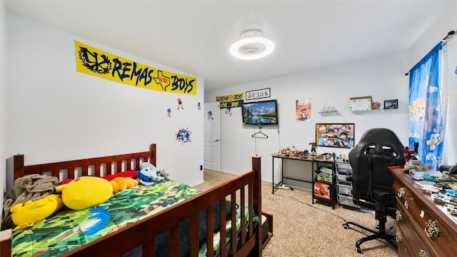 view of carpeted bedroom